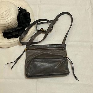 HOBO Cassie Leather Crossbody Bag in Ash
